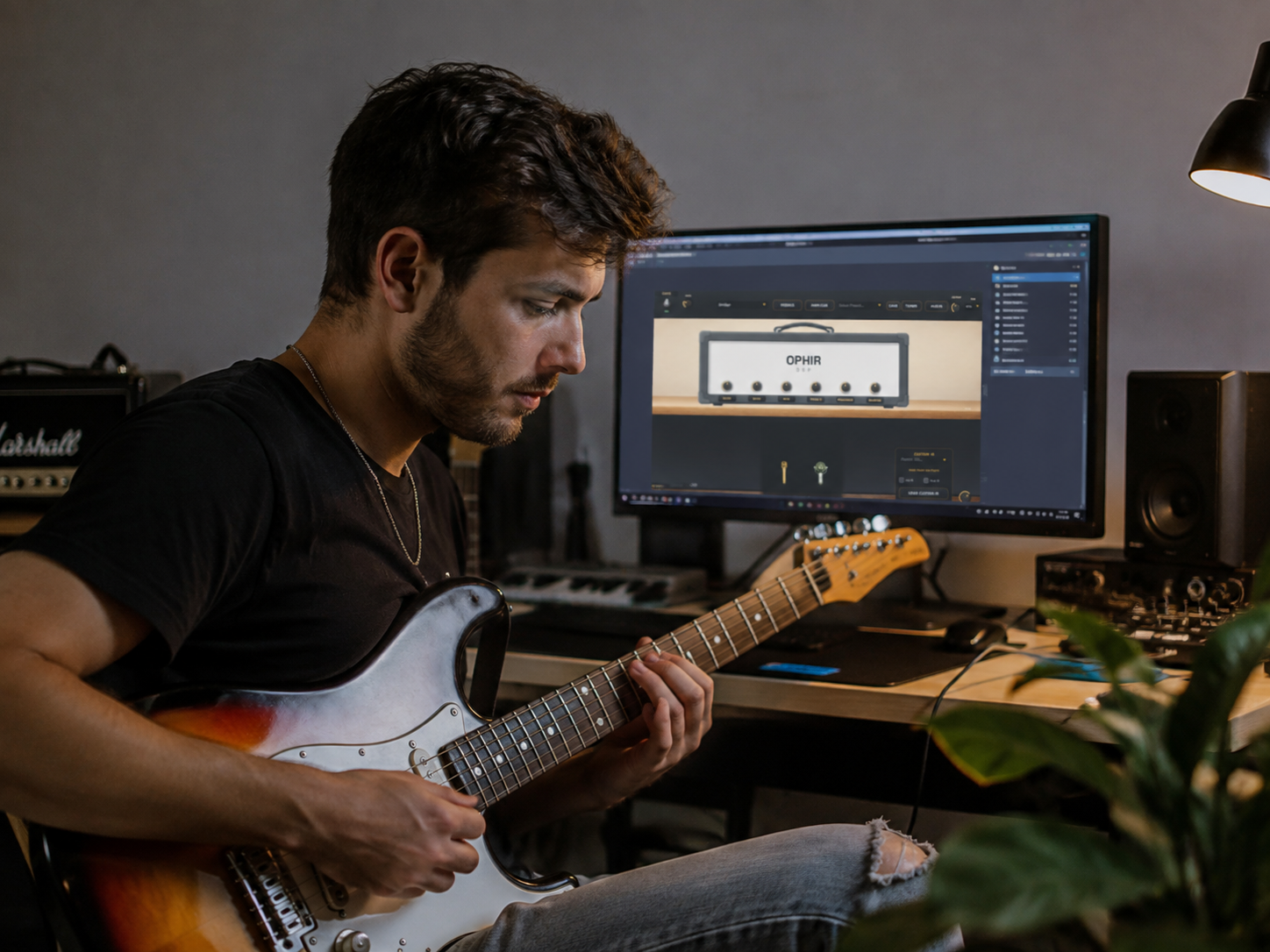 Ophir DSP plugin running in a home studio